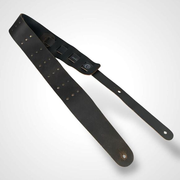 Planet Waves Classic Genuine Leather Guitar Strap Brown 2.5" Wide - Picture 3 of 7